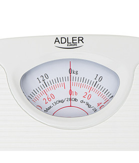 Adler | Mechanical bathroom scale | AD 8151w | Maximum weight (capacity) 130 kg | Accuracy 1000 g | White