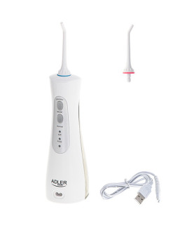 Adler | Travel Oral Irrigator | AD 2176 | Oral irrigator | 150 ml | Number of heads 2 | White | Number of teeth brushing modes 