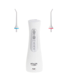 Adler | Travel Oral Irrigator | AD 2176 | Oral irrigator | 150 ml | Number of heads 2 | White | Number of teeth brushing modes 