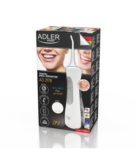 Adler | Travel Oral Irrigator | AD 2176 | Oral irrigator | 150 ml | Number of heads 2 | White | Number of teeth brushing modes 