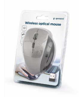 Gembird | Wireless Optical mouse | MUSW-6B-02-BG | Optical mouse | USB | Black-Spacegrey