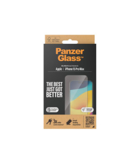 PanzerGlass | Screen protector | Apple | IPhone 15 Pro Max | Glass | Transparent | Ultra-wide fit, Scratch resistant, Drop prot