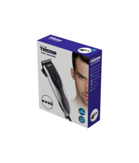 Tristar | Hair trimmer | Step precise 3 - 12 mm | Black/ stainless steel