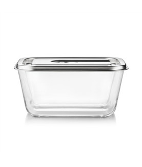 Caso Glass Vacuum Container with Plastic Lid | VacuBoxx Inox XL | Transparent