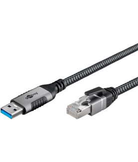 Goobay USB-A 3.0 to RJ45 Ethernet Cable, 1 m | 70299