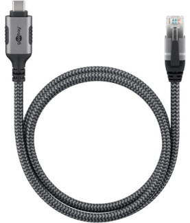 Goobay USB-A 3.1 to RJ45 Ethernet Cable, 1 m | 70696 | Black