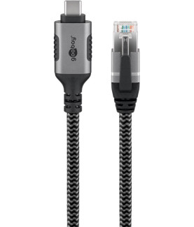 Goobay USB-A 3.1 to RJ45 Ethernet Cable, 1 m | 70696 | Black