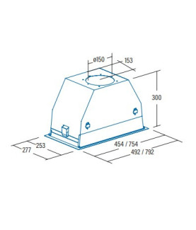 CATA | Hood | GC DUAL A 45 XGBK | Canopy | Energy efficiency class A | Width 45 cm | 820 m /h | Touch control | LED | Black gla