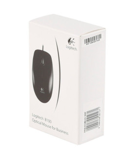 Logitech | Mouse | B100 | Wired | Black