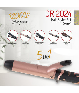 Camry | Hair Styler | CR 2024 | 1200 W | Black/Rose gold