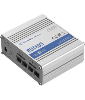 Rugged Industrial LTE-A Cat6 Router | RUTX09 | No Wi-Fi | 10/100/1000 Mbit/s | Ethernet LAN (RJ-45) ports 4 | Mesh Support No |