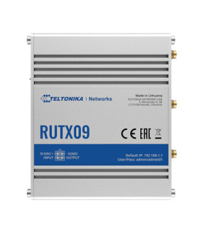 Rugged Industrial LTE-A Cat6 Router | RUTX09 | No Wi-Fi | 10/100/1000 Mbit/s | Ethernet LAN (RJ-45) ports 4 | Mesh Support No |