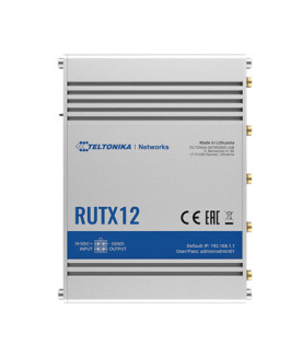 Dual LTE Cat 6 Router | RUTX12 | 802.11ac | 867 Mbit/s | 10/100/1000 Mbit/s | Ethernet LAN (RJ-45) ports 4 | Mesh Support No | 