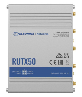 INDUSTRIAL 5G ROUTER | RUTX50 | 802.11ac | 867 Mbit/s | 10/100/1000 Mbps Mbit/s | Ethernet LAN (RJ-45) ports 5 | Mesh Support Y