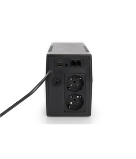 Digitus | Line-Interactive UPS | Line-Interactive UPS DN-170063, 600VA, 360W, 1x 12V/7Ah battery, 2x CEE 7/7 outlet, 2x RJ-11, 