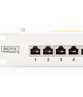 Digitus | Patch Panel | DN-91624S | White | Category: CAT 6 Ports: 24 x RJ45 Retention strength: 7.7 kg Insertion force: 30N ma