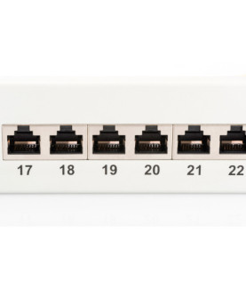 Digitus | Patch Panel | DN-91624S | White | Category: CAT 6 Ports: 24 x RJ45 Retention strength: 7.7 kg Insertion force: 30N ma