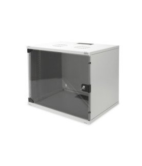 Digitus | 9U wall mounting cabinet | DN-19 09-U-S-1 | Grey | Safety class rating IP20. Lockable safety-glass door. 200 door ope