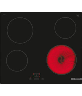 Bosch Hob | PKE61RBA2E | Electric | Number of burners/cooking zones 4 | Touch | Timer | Black