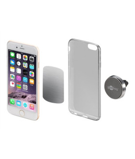 Goobay | Magnetic mount Metal Slim Design for smartphones (35mm) | 38685 | Black/Silver | Magnetic holder is suitable for almos