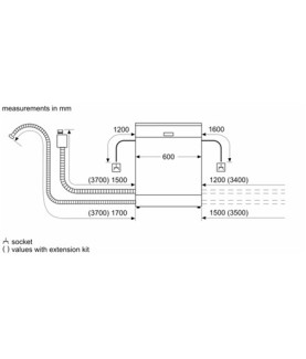 Dishwasher | SMV4EMX71S | Built-in | Width 60 cm | Number of place settings 14 | Number of programs 6 | Energy efficiency class