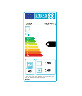 Candy | Oven | FIDCP N615 L | 65 L | Electric | Aquactiva | Mechanical and electronic | Height 59.5 cm | Width 59.5 cm | Black