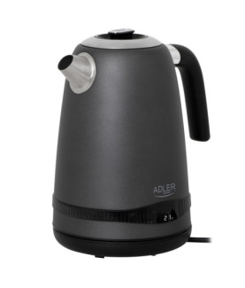 Adler Kettle | AD 1295g SS | Electric | 2200 W | 1.7 L | Stainless Steel | 360 rotational base | Grey