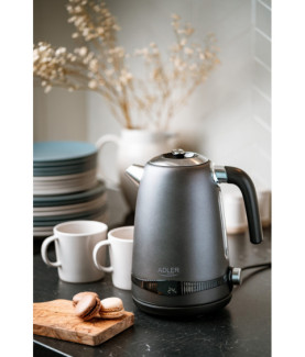 Adler Kettle | AD 1295g SS | Electric | 2200 W | 1.7 L | Stainless Steel | 360 rotational base | Grey