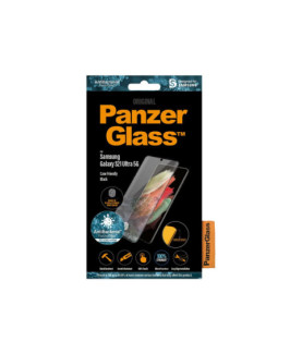 PanzerGlass | Samsung | Galaxy S21 Ultra Series | Antibacterial glass | Black | Case Friendly, Compatible with the in-screen fi