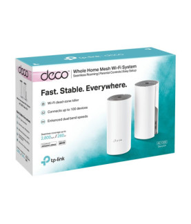 C1200 Whole Home Mesh Wi-Fi System | Deco E4 (2-pack) | 802.11ac | 867+300 Mbit/s | 10/100 Mbit/s | Ethernet LAN (RJ-45) ports 