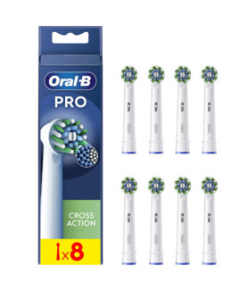 Oral-B | Replaceable toothbrush heads | EB50RX-8 Cross Action Pro | Heads | For adults | Number of brush heads included 8 | Whi