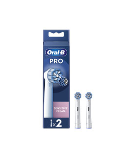 Oral-B | Replaceable toothbrush heads | EB60X-2 Sensitive Clean Pro | Heads | For adults | Number of brush heads included 2 | W