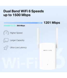 Mercusys AX1500 Wi-Fi 6 Range Extender | ME60X | 802.11ax | 1201 Mbit/s | Ethernet LAN (RJ-45) ports 1 | MU-MiMO No | no PoE | 