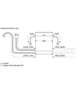 Dishwasher | SMV4HTX00E | Built-in | Width 60 cm | Number of place settings 13 | Number of programs 6 | Energy efficiency class