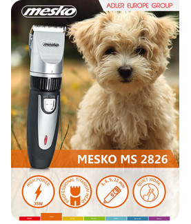 Mesko | Hair clipper for pets | MS 2826 | Corded/ Cordless | Black/Silver