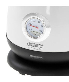 Camry | Kettle with a thermometer | CR 1344 | Electric | 2200 W | 1.7 L | Stainless steel | 360 rotational base | White