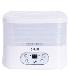 Adler | Food Dehydrator | AD 6658 | Power 230 W | Number of trays 5 | Temperature control | Integrated timer | White