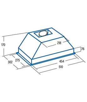 CATA | Hood | G-45 WH | Canopy | Energy efficiency class D | Width 51 cm | 390 m /h | Slider control | LED | White