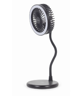 Gembird | TA-WPC10-LEDFAN-01 Desktop Fan With Lamp And Wireless Charger | N/A | Phone or tablet with built-in Qi wireless charg