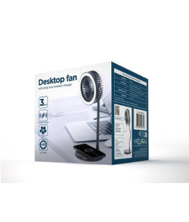 Gembird | TA-WPC10-LEDFAN-01 Desktop Fan With Lamp And Wireless Charger | N/A | Phone or tablet with built-in Qi wireless charg