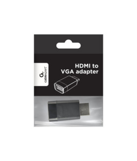 Gembird | HDMI to VGA adapter, single port | Black | HDMI | VGA