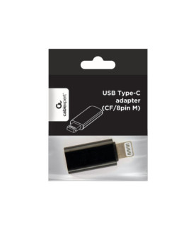 Gembird | USB Type-C adapter (CF/8pin M), Black