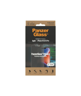 PanzerGlass | Screen protector | Apple | iPhone 14/13/13 Pro | Glass | Black | Ultra-Wide Fit | Privacy