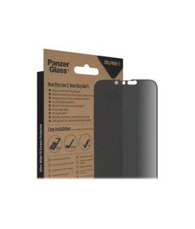 PanzerGlass | Screen protector | Apple | iPhone 14/13/13 Pro | Glass | Black | Ultra-Wide Fit | Privacy