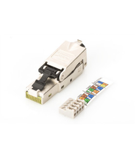 CAT 6A Field Termination Plug, STP with dust cap, Bend relief | DN-93631