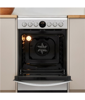 INDESIT | Cooker | IS5V8CHX/E | Hob type Vitroceramic | Oven type Electric | Stainless steel | Width 50 cm | Grilling | Electro