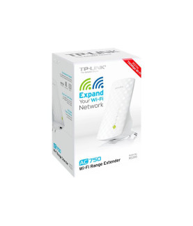 TP-LINK | Extender | RE200 | 802.11ac | 2.4GHz/5GHz | 300+433 Mbit/s | 10/100 Mbit/s | Ethernet LAN (RJ-45) ports 1 | MU-MiMO N