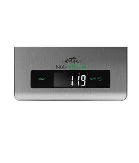 ETA | Kitchen scales with smart application | Nutri Vital | Maximum weight (capacity) 5 kg | Graduation 1 g | Display type LCD 