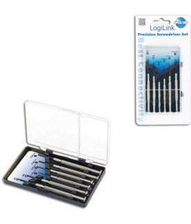 Logilink | Small Screwdriver Set, 6pcs | Incl. transport boxThe set includes1x slot driver 1.4 mm1x slot driver 2.0 mm1x slot d