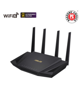 Wireless Wifi 6 Dual Band Gigabit Router | RT-AX58U | 802.11ax | 2402+574 Mbit/s | 10/100/1000 Mbit/s | Ethernet LAN (RJ-45) po